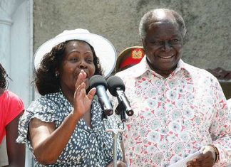 Mwai Kibaki and Mama lucy Kibaki
