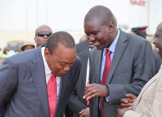Uasin Gishu Governor Jackson Mandago with HE Uhuru Kenyatta