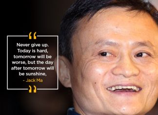 Why is Jack Ma so successful Because he never gives up