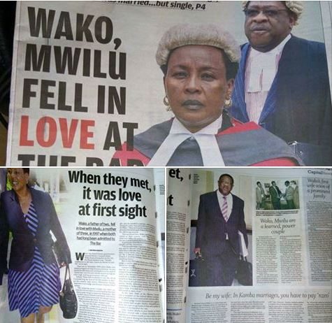 Amos wako and Lady Justice Philomena Mwilu love story