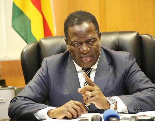 Emmerson Mnangagwa ngwena Interim President Zimbabwe
