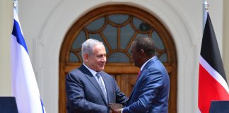 Israeli Prime Minister Benjamin Netanyahu meets President of Kenya, Uhuru Kenyatta in Nairobi, Kenya