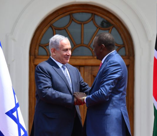 Israeli Prime Minister Benjamin Netanyahu meets President of Kenya, Uhuru Kenyatta in Nairobi, Kenya