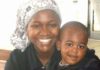 Esther Arunga and son