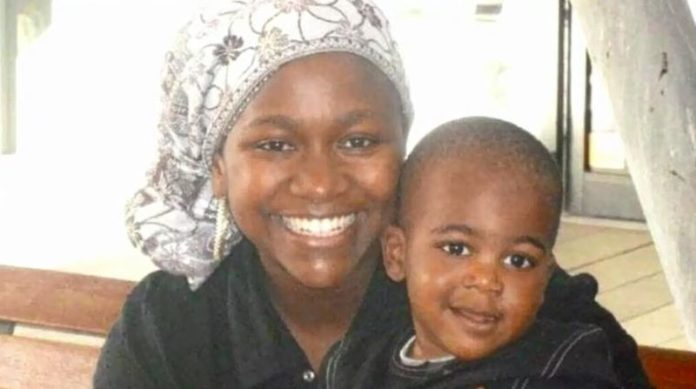 Esther Arunga and son