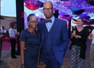 Safaricom CEO Bob Collymore and wife Wambui