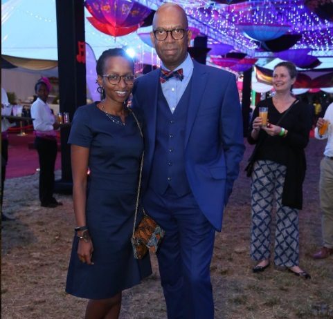 Safaricom CEO Bob Collymore and wife Wambui